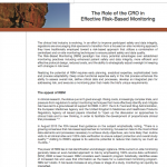 White Paper: The Role of the CRO in Effective Risk-Based Monitoring
