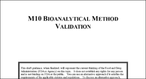 FDA Guidance Document - M10 Bioanalytical Method Validation