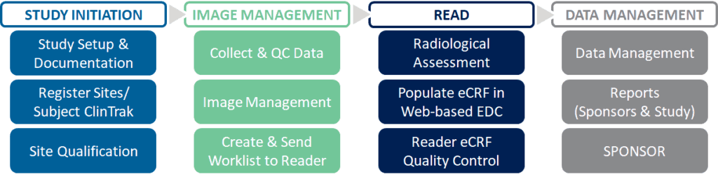 Streamlined Process (Study Initiation > Image Management > Read > Data Management)