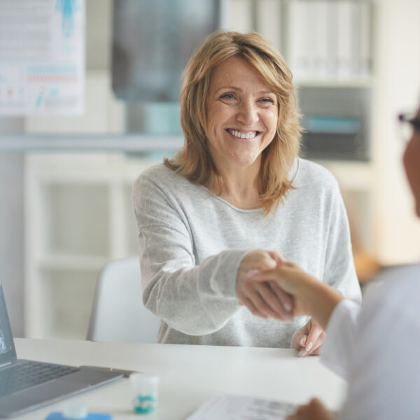 Patient visiting her doctor