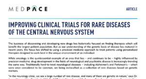 Improving Clinical Trials for Rare Diseases of the Central Nervous System