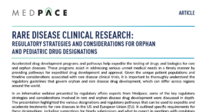 Article Regulatory Strategies and Considerations for Orphan and Pediatric Drug Designations