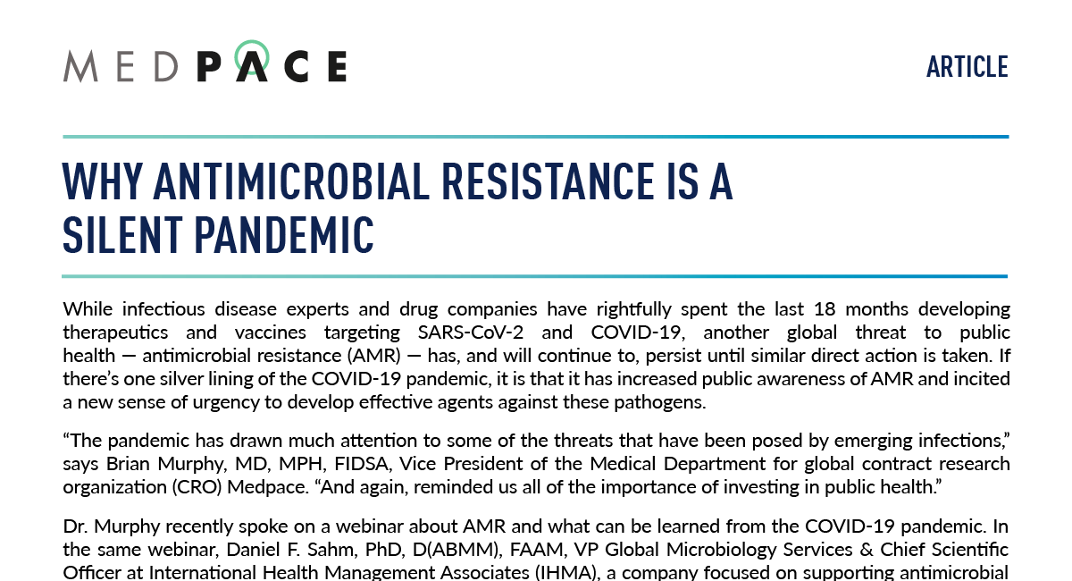 Article Why Antimicrobial Resistance is a Silent Pandemic