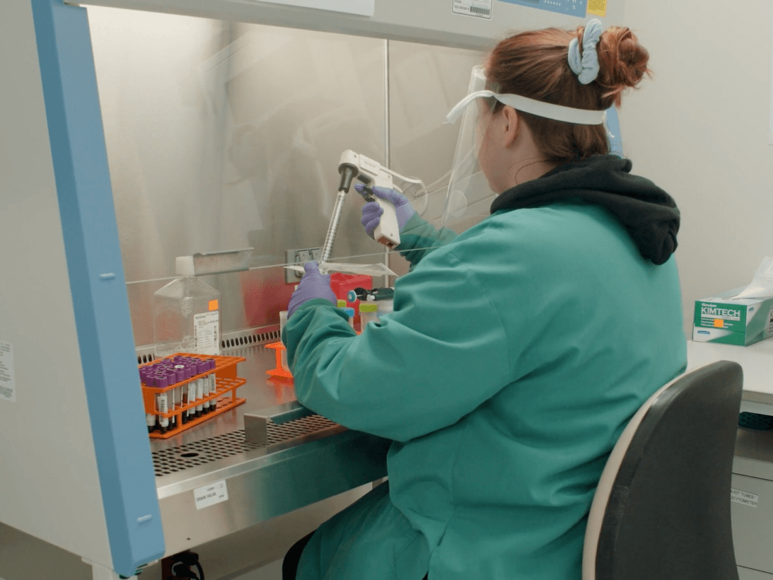 Biorepository lab worker