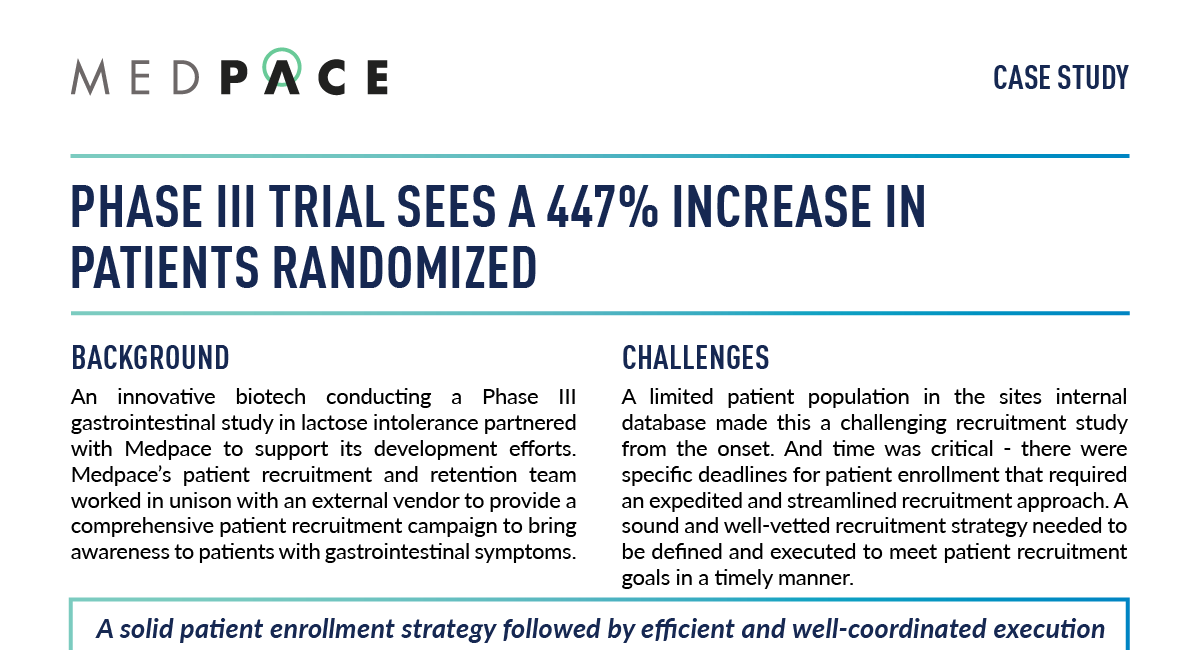 Case Study Phase III Trial Sees a 447% Increase in Patients Randomized