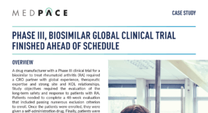 Phase III, Biosimilar Global Clinical Trial Finished Ahead of Schedule