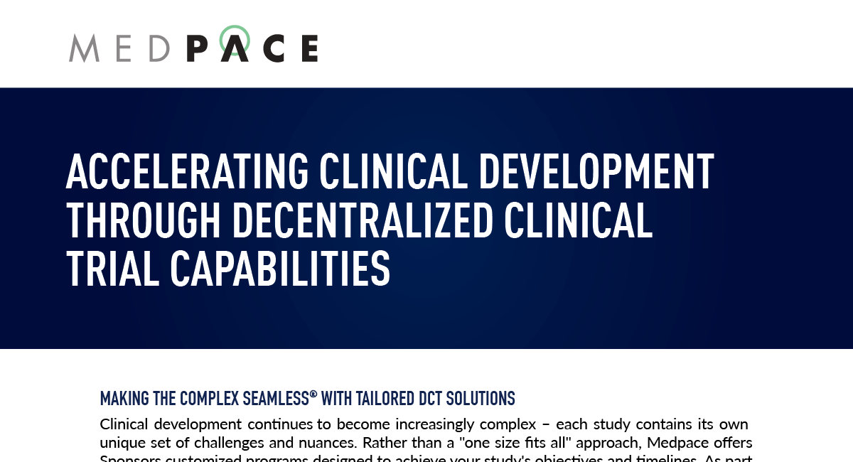 Fact sheet Accelerating clinical development