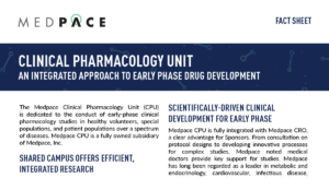 Fact Sheet: Clinical Pharmacology Unit