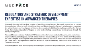 Regulatory Expertise in Advanced Therapies