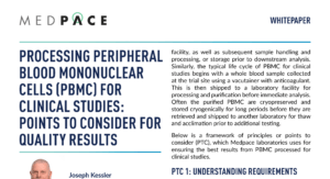 Whitepaper Processing Peripheral Blood Mononuclear Cells (PBMC) for Clinical Studies