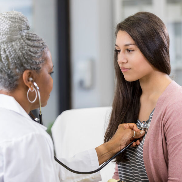 Women's health CRO doctor and patient